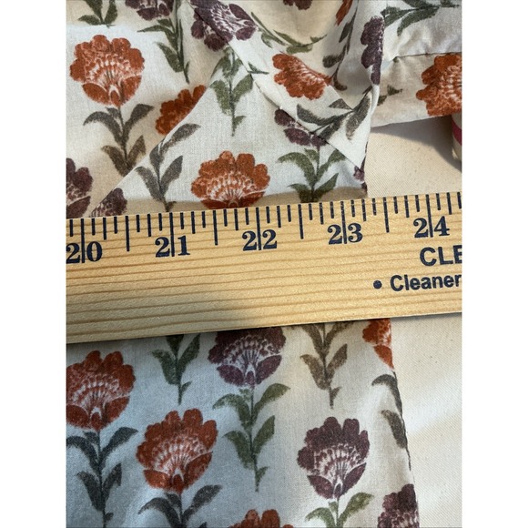Sundance Womens Boxy 3/4 Sleeve Cotton Top Ivory Multi Floral‎ Sz Large - Picture 12 of 12